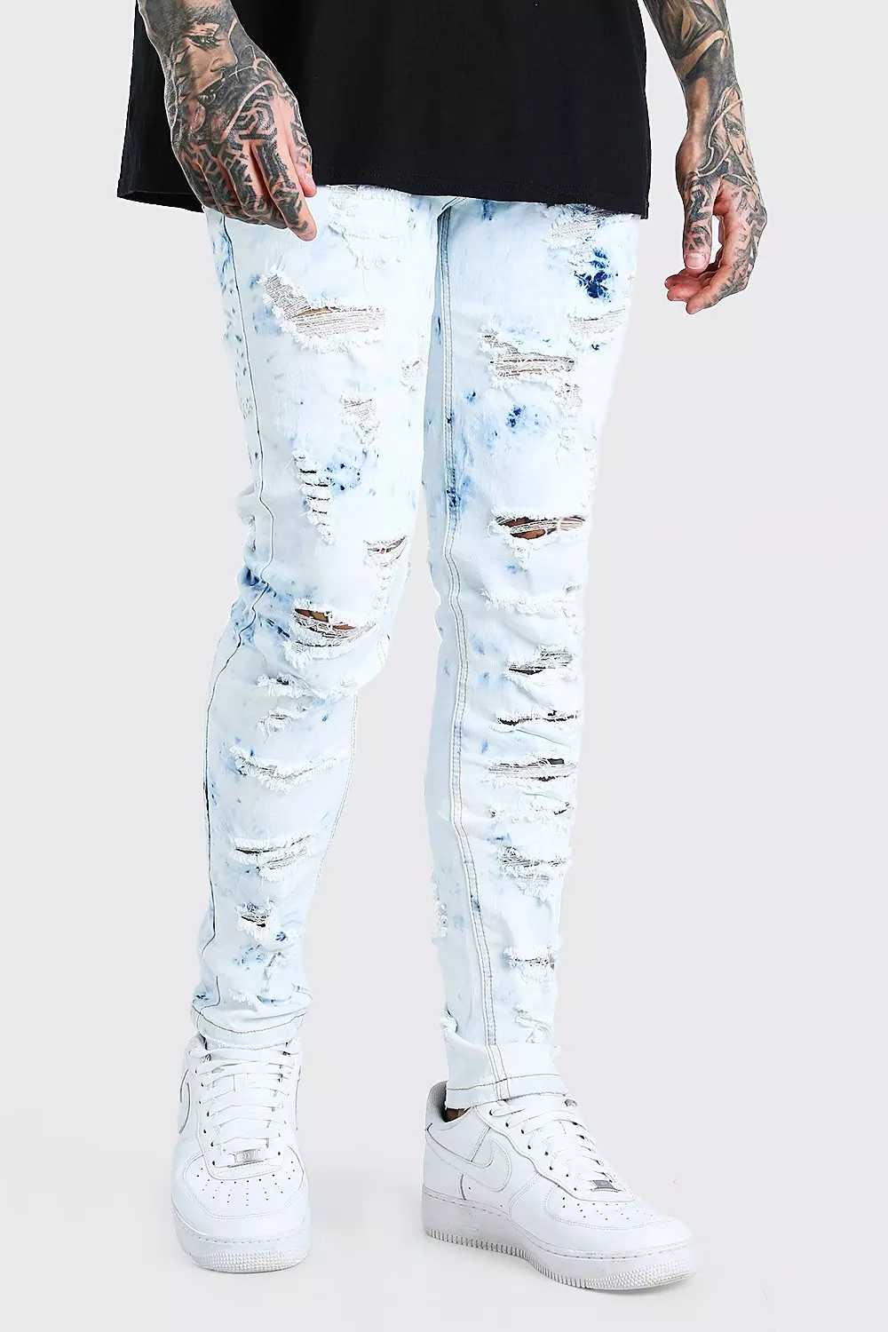 Bleached store skinny jeans